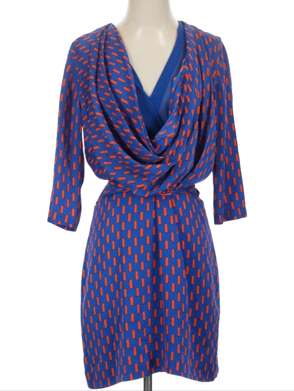 DVF Diane Von Furstenberg Silk Cowl Neck Mini Dress 4